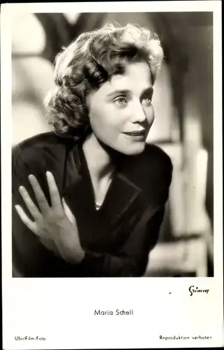 Ak Schauspielerin Maria Schell, Portrait