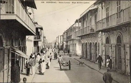 Ak Saint Louis Senegal, Rue Andre Lebon