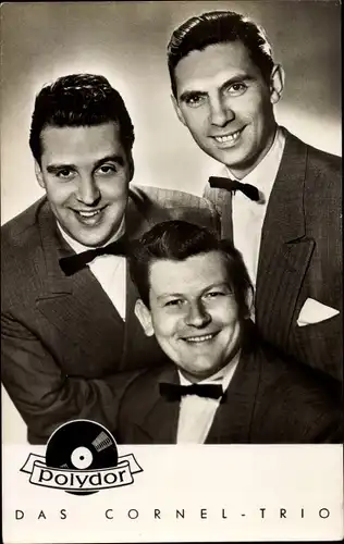 Ak Sänger, Das Cornel Trio, Polydor Schallplatten, Gruppenportrait
