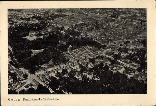 Ak Gotha in Thüringen, Luftaufnahme