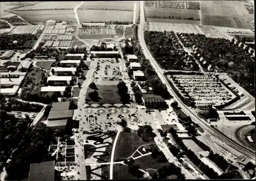 Ak Erfurt in Thüringen, Internationale Gartenbauausstellung, Fliegeraufnahme vom iga Gelände