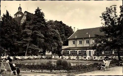 Ak Pretzsch Elbe Bad Schmiedeberg, Konzertplatz, Sitze