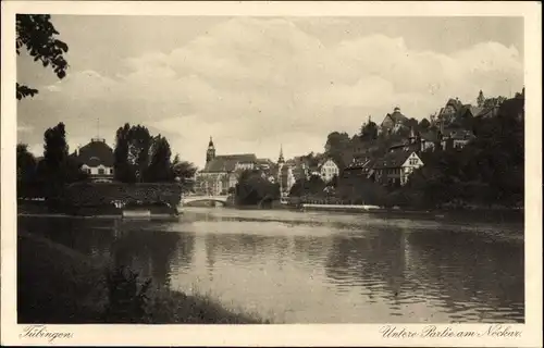 Ak Tübingen am Neckar, Untere Partie am Neckar