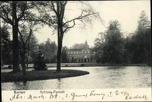 Ak Rastatt im Schwarzwald, Schloss Favorite