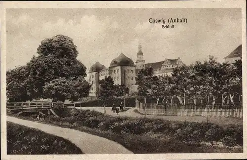 Ak Coswig in Anhalt, Schloss