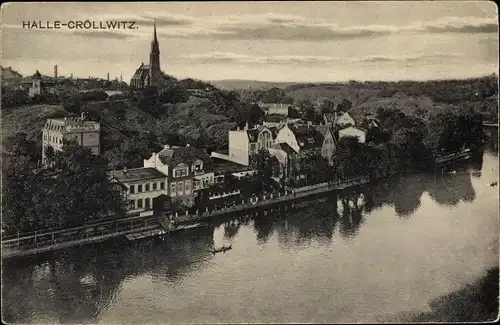 Ak Kröllwitz Halle an der Saale, Teilansicht, Luftbild