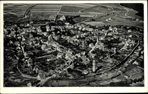 Ak Stadt in der Eifel beim Truppenübungsplatz Vogelsang, Fliegeraufnahme