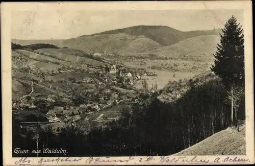 Ak Waldulm Kappelrodeck im Schwarzwald, Panorama vom Ort