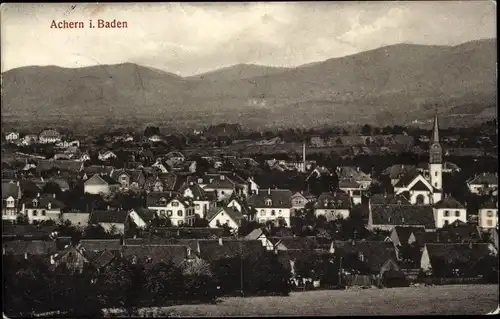 Ak Achern in Baden Schwarzwald, Panorama vom Ort