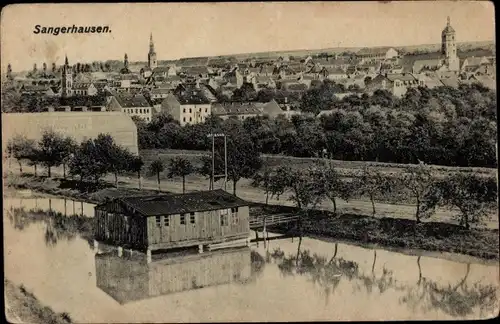 Ak Sangerhausen am Südharz, Panorama vom Ort