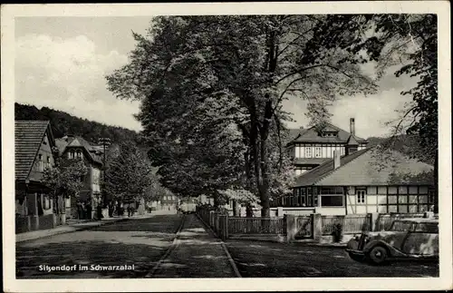 Ak Sitzendorf in Thüringen, Straßenpartie