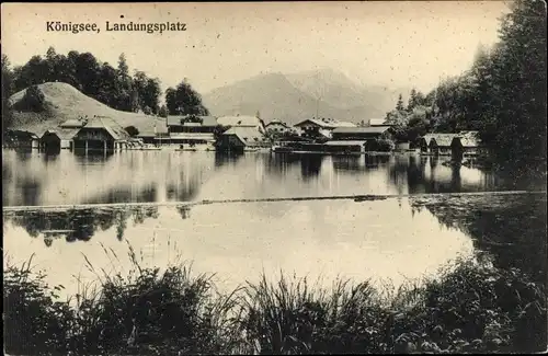 Ak Königsee Königssee Oberbayern, Landungsplatz