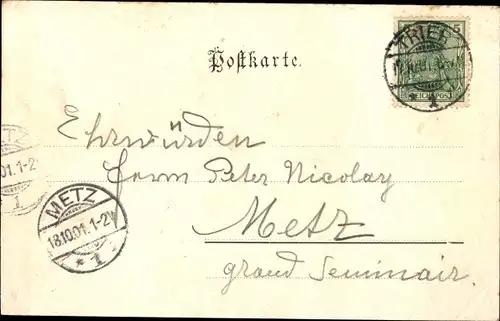 Passepartout Ak Pallien Trier an der Mosel, Ortsansicht