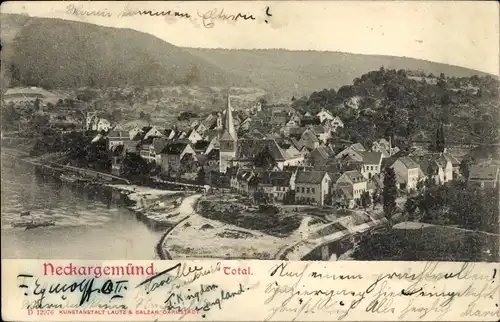 Ak Neckargemünd am Neckar, Panorama vom Ort