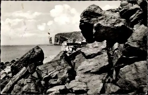 Ak Nordseeinsel Helgoland, Westküste, Felsen