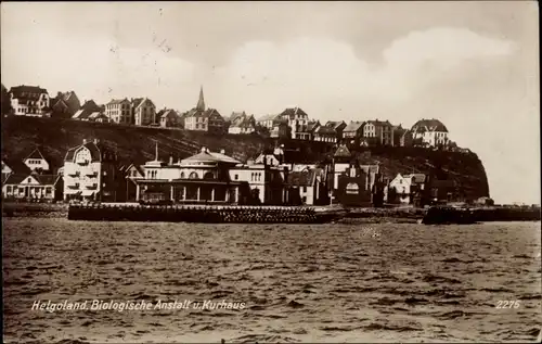 Ak Nordseeinsel Helgoland, Biologische Anstalt und Kurhaus