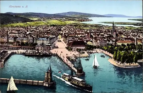 Ak Konstanz am Bodensee, Panorama