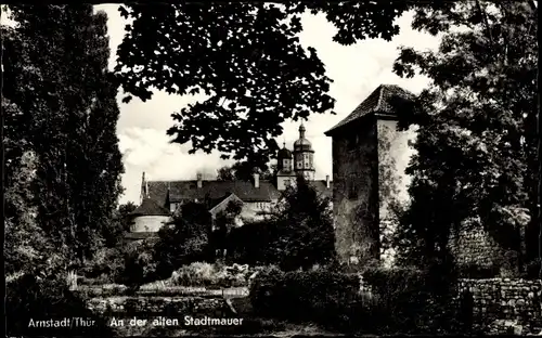 Ak Arnstadt in Thüringen, An der alten Stadtmauer