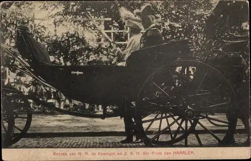 Ak Königin Wilhelmina der Niederlande und Prinz Heinrich, Bezoek, Haarlem