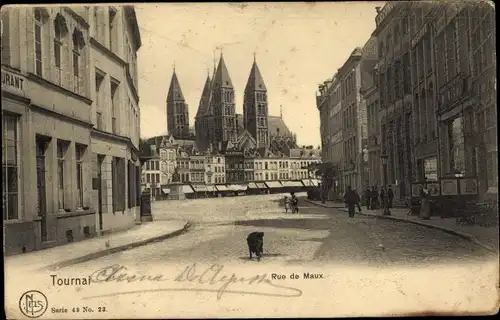 Ak Tournai Wallonien Hennegau, Rue de Maux