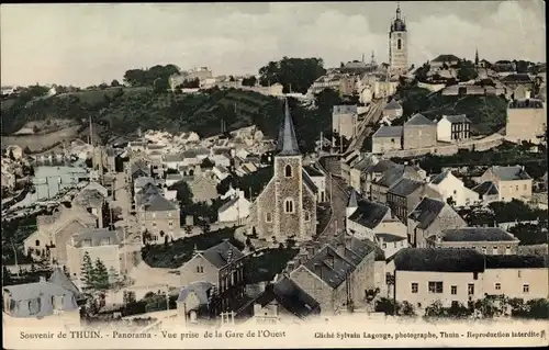 Ak Thuin Wallonien Hennegau, Panorama, Vue prise de la Gare de l'Ouest