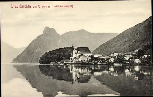 Ak Traunkirchen am Traunsee Oberösterreich, Teilansicht