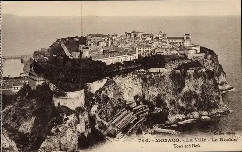 Ak Monaco, la Ville, le Rocher