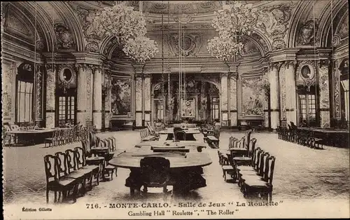 Ak Monte Carlo Monaco, Gambling Hall Roulette, The Roller