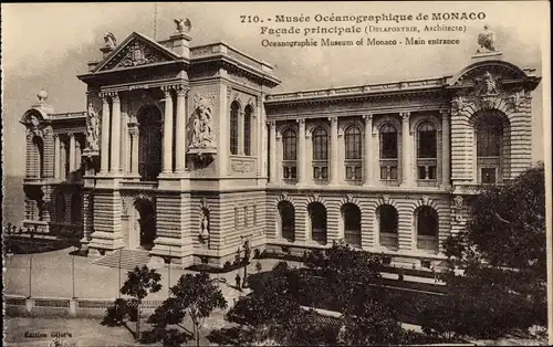 Ak Monaco, Musee Oceanographique, Facade principale