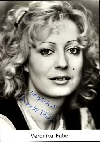 Ak Schauspielerin Veronika Faber, Portrait, Autogramm