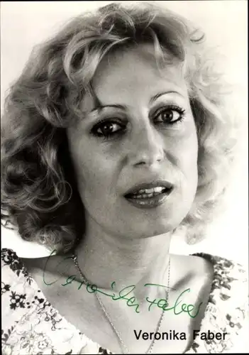 Ak Schauspielerin Veronika Faber, Portrait, Autogramm