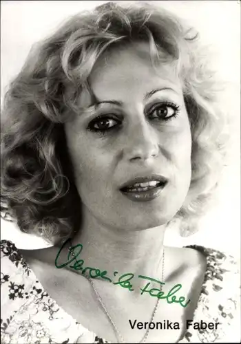 Ak Schauspielerin Veronika Faber, Portrait, Autogramm