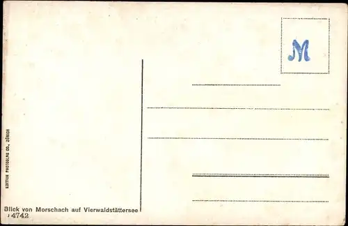 Ak Morschach Kt Schwyz Schweiz, Blick auf Vierwaldstättersee, Gitschen, Urirotstock