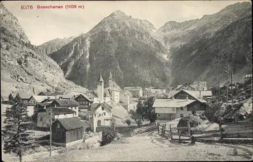 Ak Göschenen Goeschenen Kanton Uri, Panorama