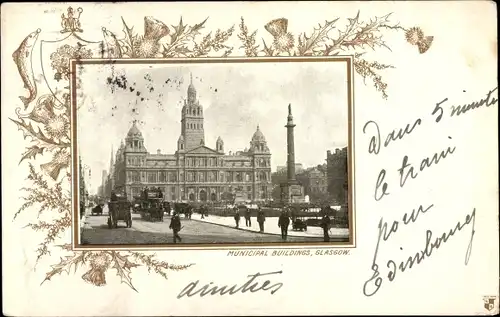 Passepartout Ak Glasgow Schottland, Municipal Buildings