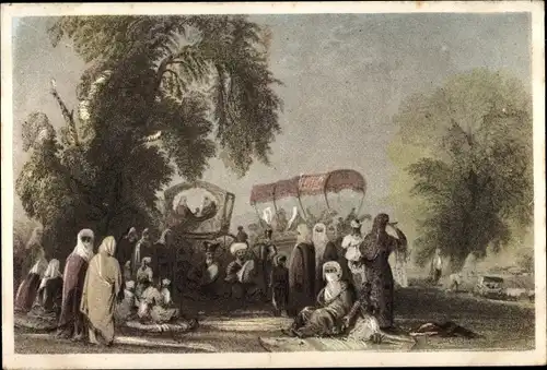 Künstler Ak Istanbul Türkei, Tarihi Istanbul, Bir eglence alem