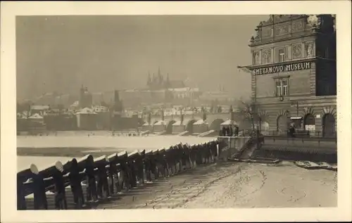 Ak Praha Prag, Karlsbrücke, Smetanovo Museum