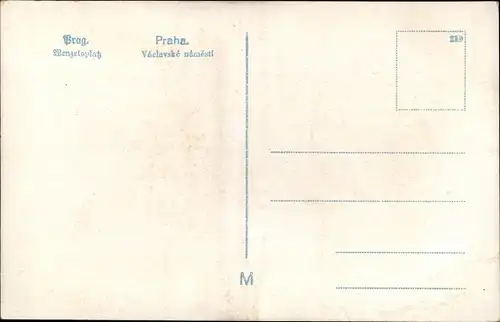 Ak Praha Prag Tschechien, Václavské náměstí, Wenzelsplatz, Straßenbahnen