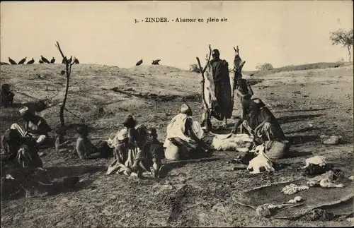 Ak Zinder Niger, Abattoir en plein air
