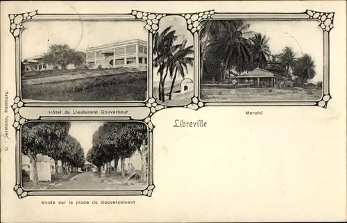 Ak Libreville Gabun, Hotel du Lieutenant Gouverneur, Place du Gouvernement, Marché