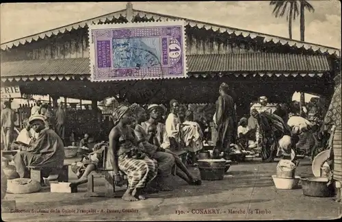 Ak Konakry Conakry Guinea, Marché de Timbo, Markthalle