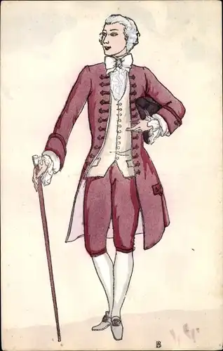 Künstler Ak Geschichte der Mode in Frankreich, Histoire du Costume Francais, Regne de Louis XV