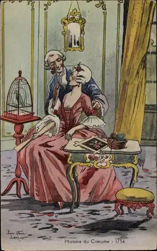 Künstler Ak Geschichte der Mode in Frankreich, Histoire du Costume 1756