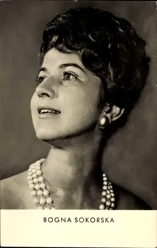 Ak Opernsängerin Bogna Sokorska, Portrait