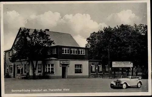 Ak Hetzdorf Halsbrücke in Sachsen, Gasthof Jägerborn, Auto