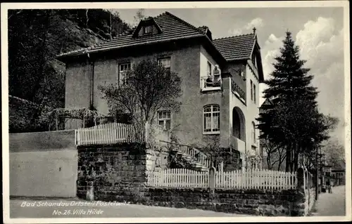 Ak Postelwitz Bad Schandau Sächsische Schweiz, Villa Hilde
