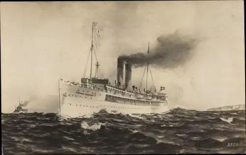 Künstler Ak Dampfschiff Konung Gustaf V, Schwedisches Fährschiff, Trelleborg Sassnitz Routen