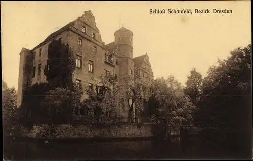 Ak Dresden Schönfeld Weißig, Schloss Schönfeld