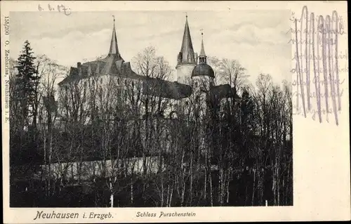 Ak Neuhausen im Erzgebirge, Schloss Purschenstein