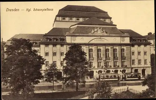 Ak Dresden, Kgl. Schauspielhaus